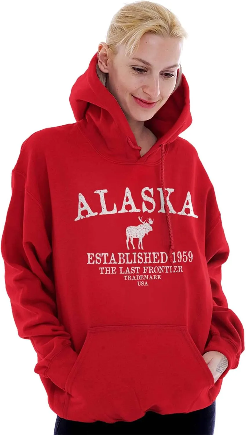 Alaska Vintage Established Hipster Hoodie Sweatshirt Women Men