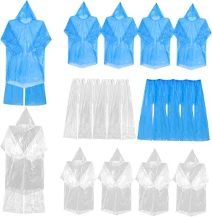 BESPORTBLE Rain Ponchos for Women Men 10 Pack Waterproof Rain Jacket Comfortable Wear Compact Storage
