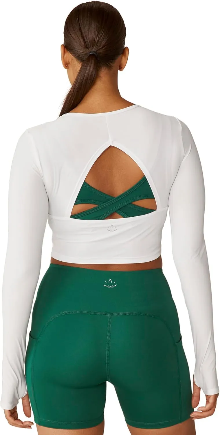 Beyond Yoga Women's Performance Knit Resilient Cropped Pullover