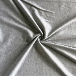Classic Heathered Grey Cotton Interlock Fabric