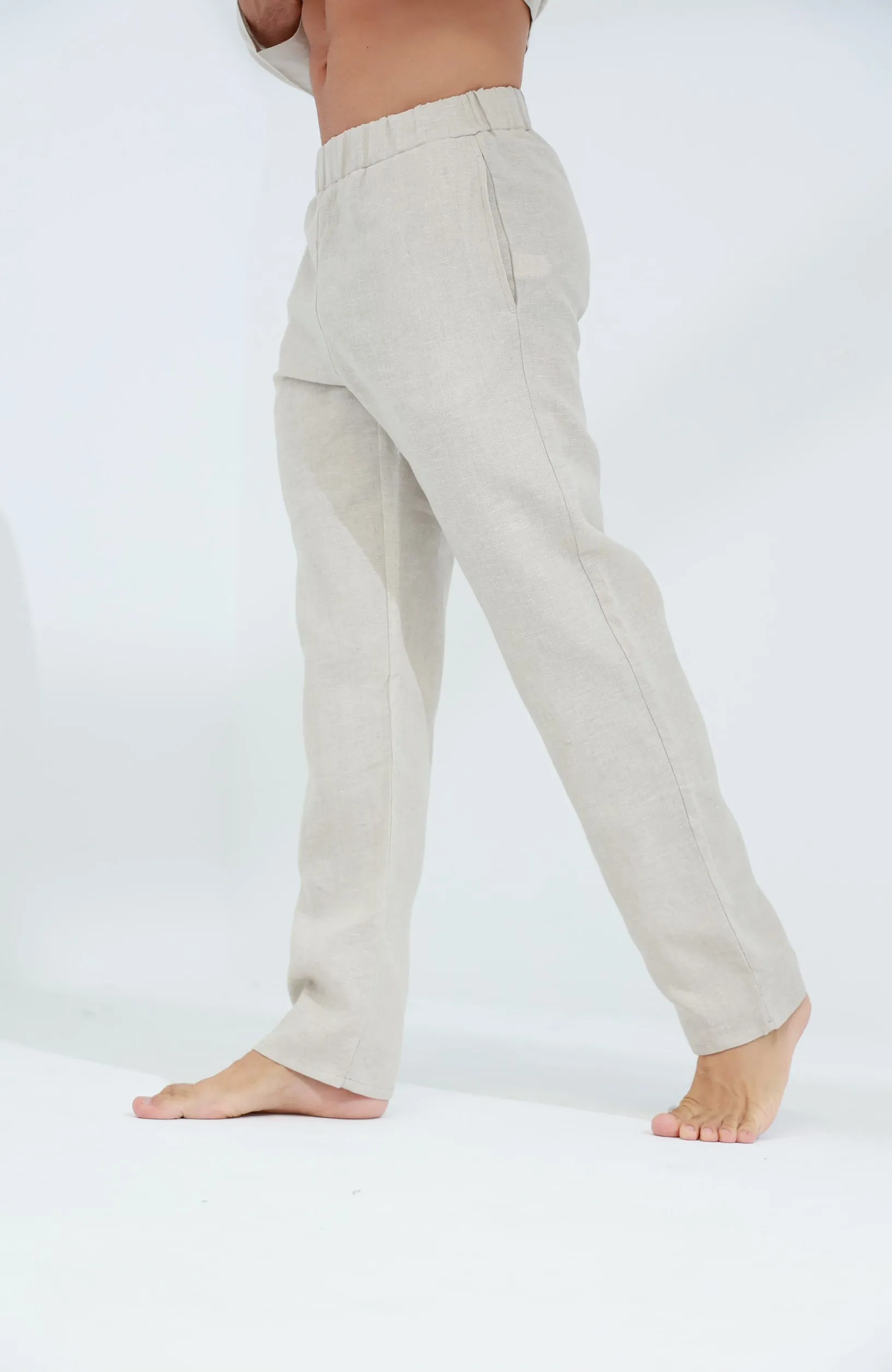 Ditta Men's Linen Pants Beige