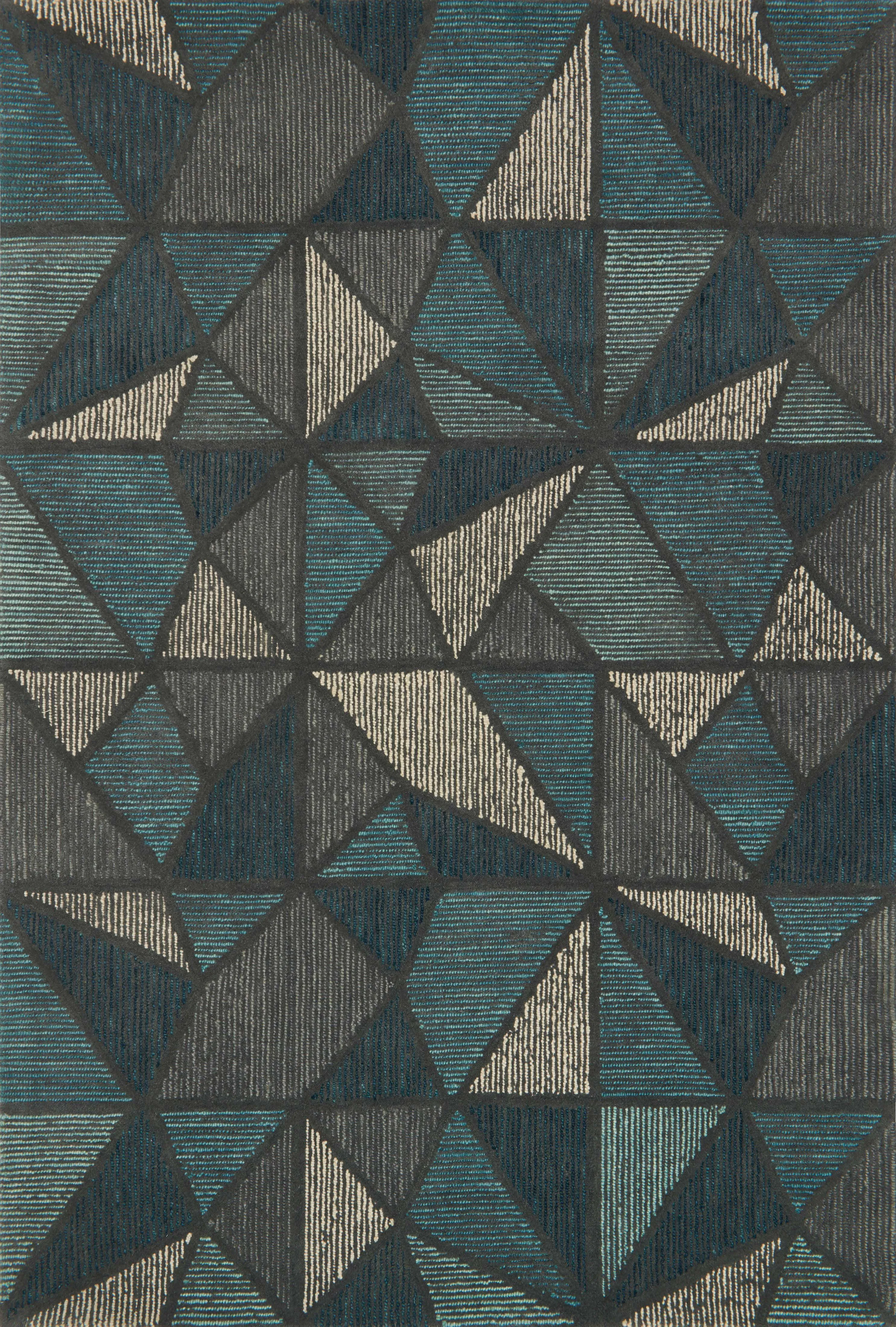 Gemology Rug in Teal & Grey