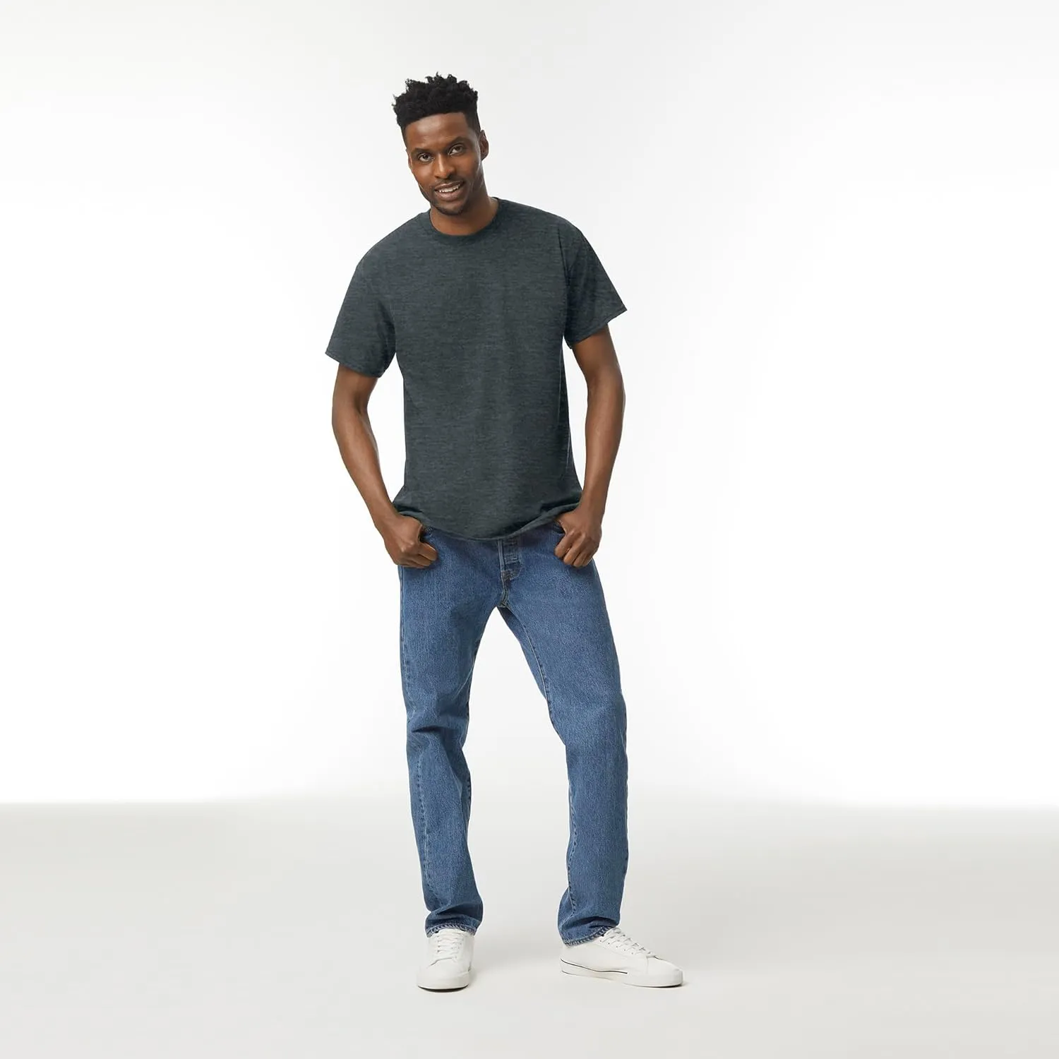 Gildan Unisex Adult Heavy Cotton T-Shirt, Style G5000, Multipack