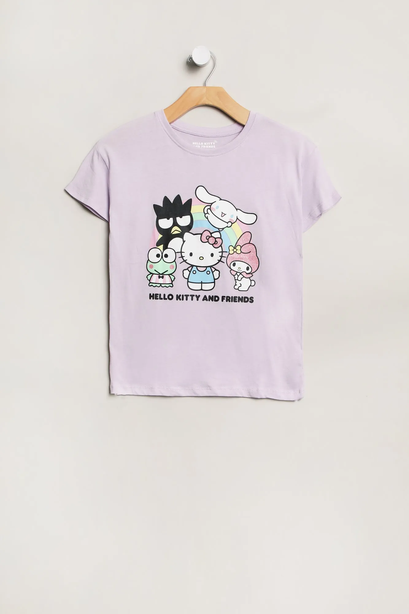 Girls' Hello Kitty And Friends Rainbow Graphic Classic Tee