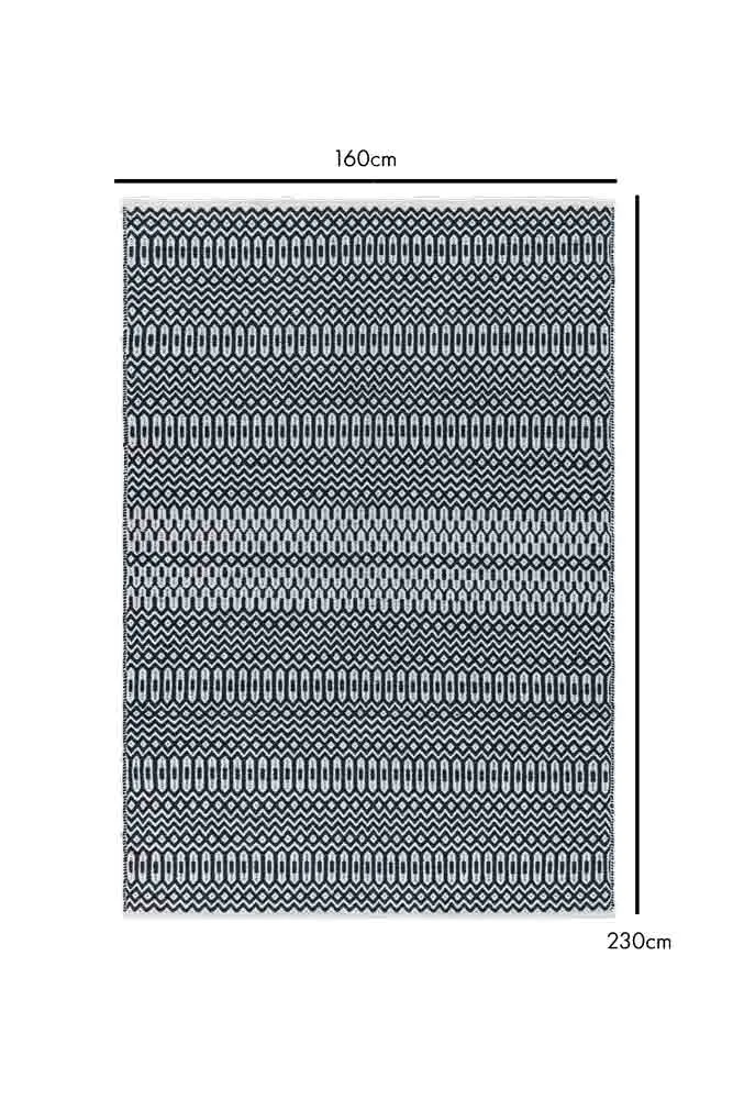 Halsey Monochrome Geometric Rug - 3 Sizes Available