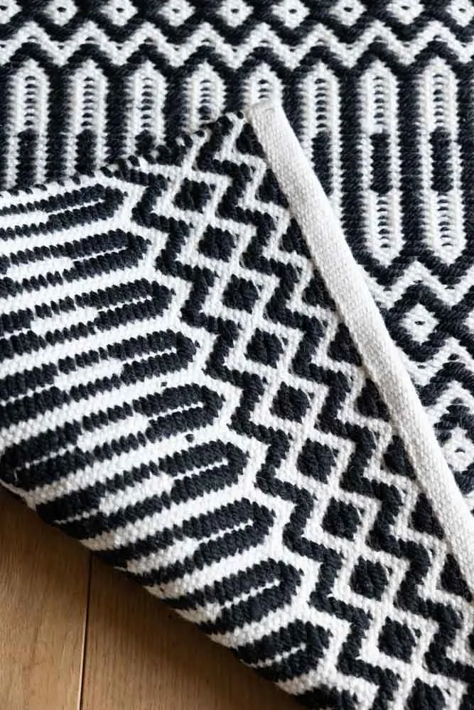 Halsey Monochrome Geometric Rug - 3 Sizes Available