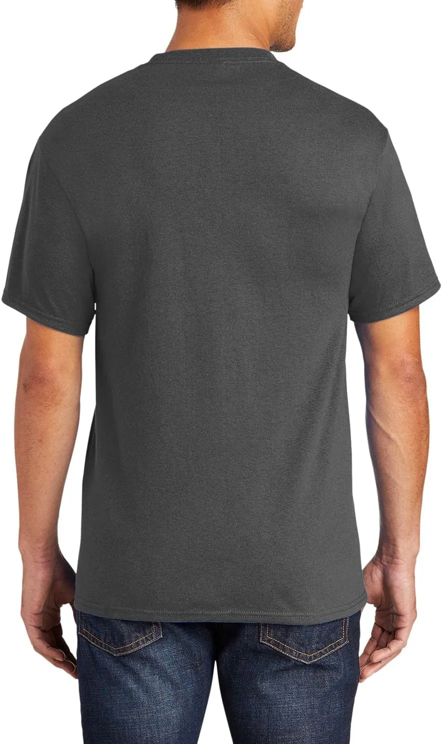JustBlanks Mens Casual Tall Short Sleeve Tee Shirt Core Blend Crew Neck Pocket Tees for Men