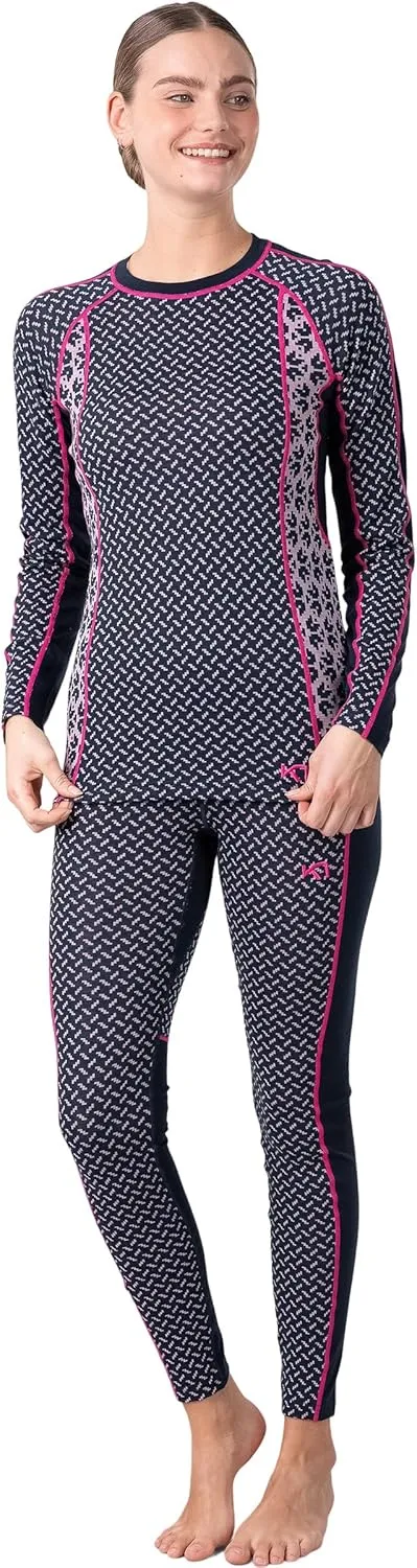 Kari Traa Lekker Women's Base Layer Long Sleeve Shirt - Fitted Knit Thermal Top