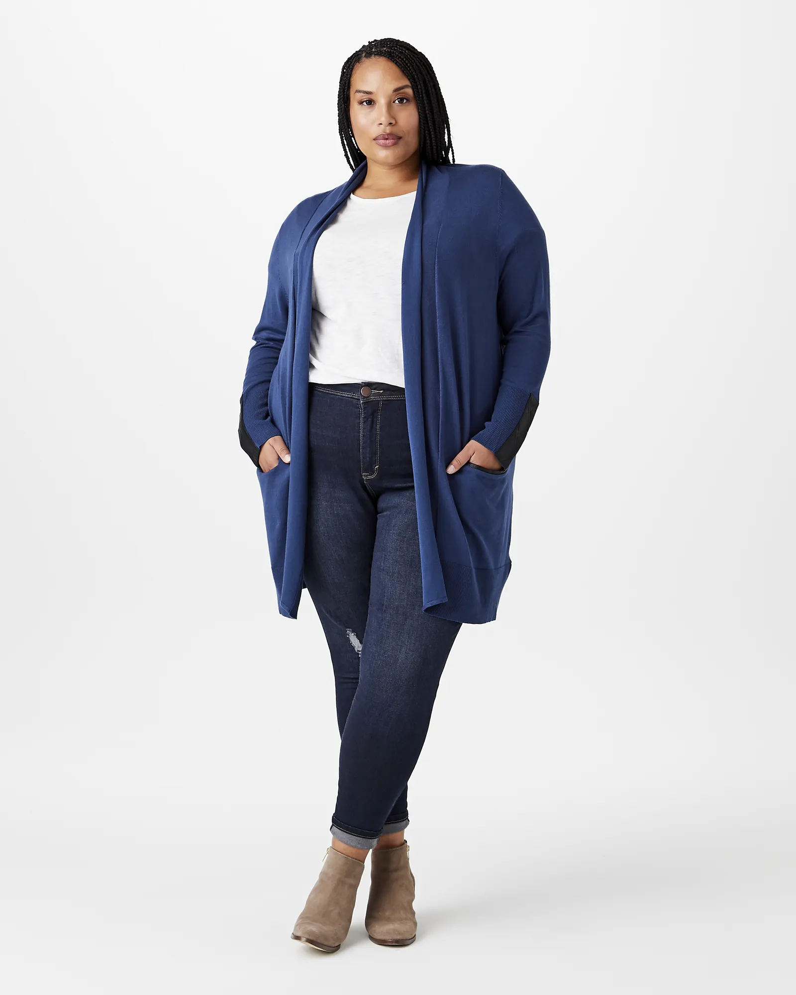 Noelia Tunic Cardigan | Navy