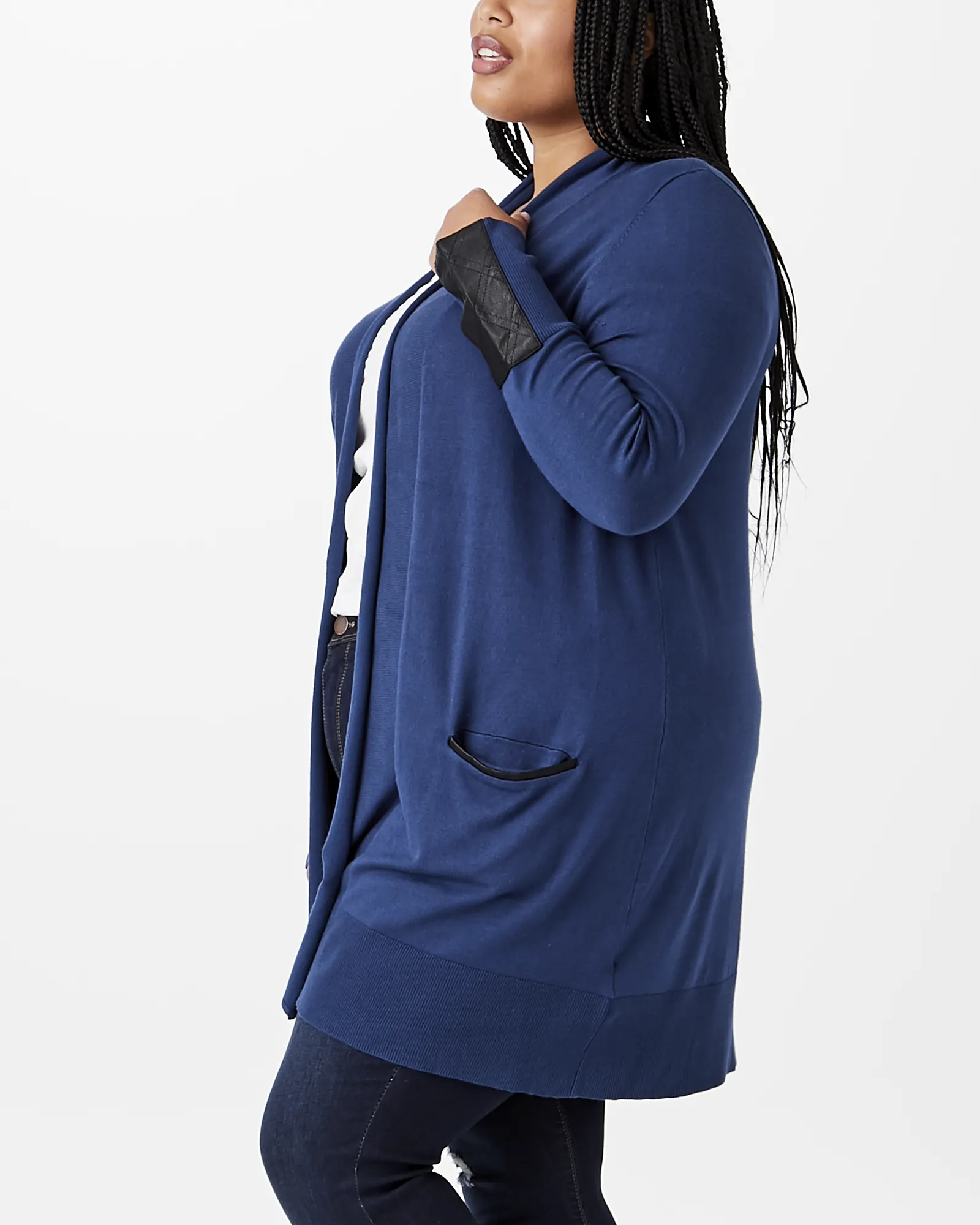 Noelia Tunic Cardigan | Navy