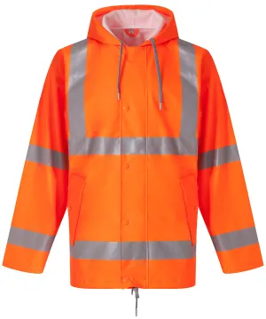 Orange - Hi-vis soft flex breathable U-dry jacket (HVS450)
