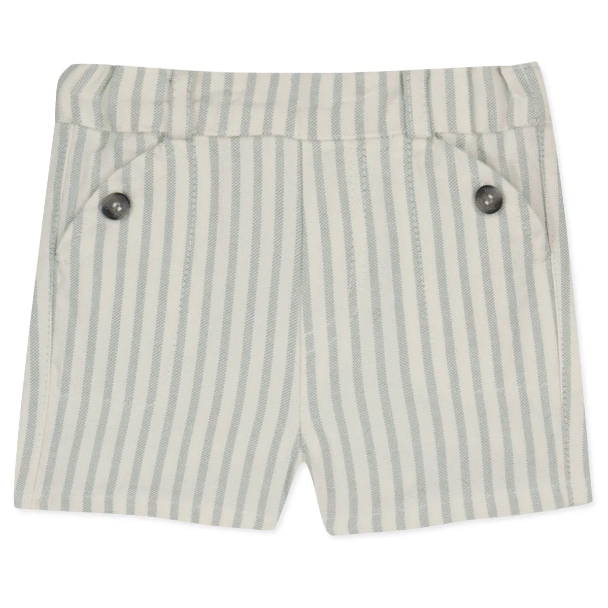Sea Green Striped Baby Shorts