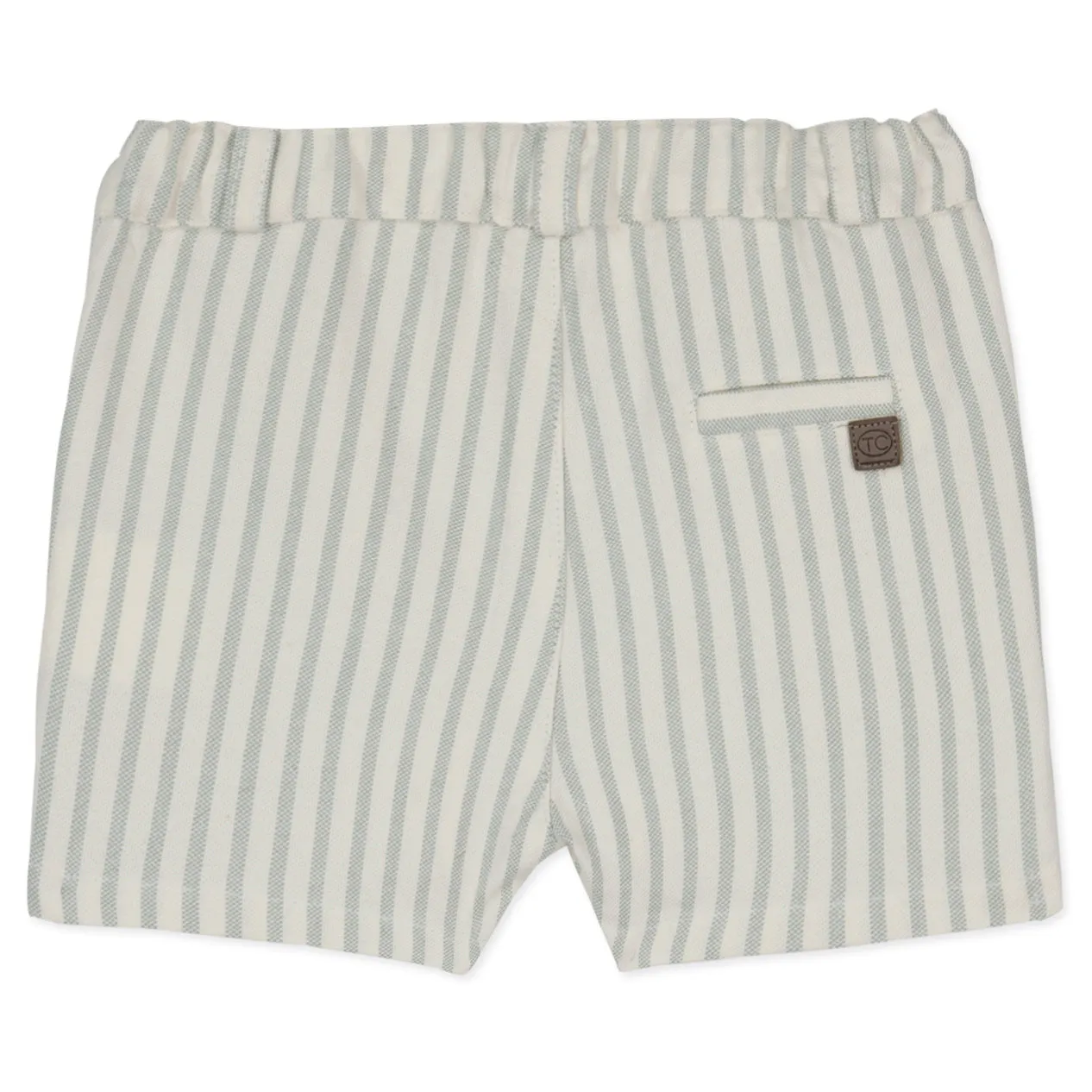 Sea Green Striped Baby Shorts