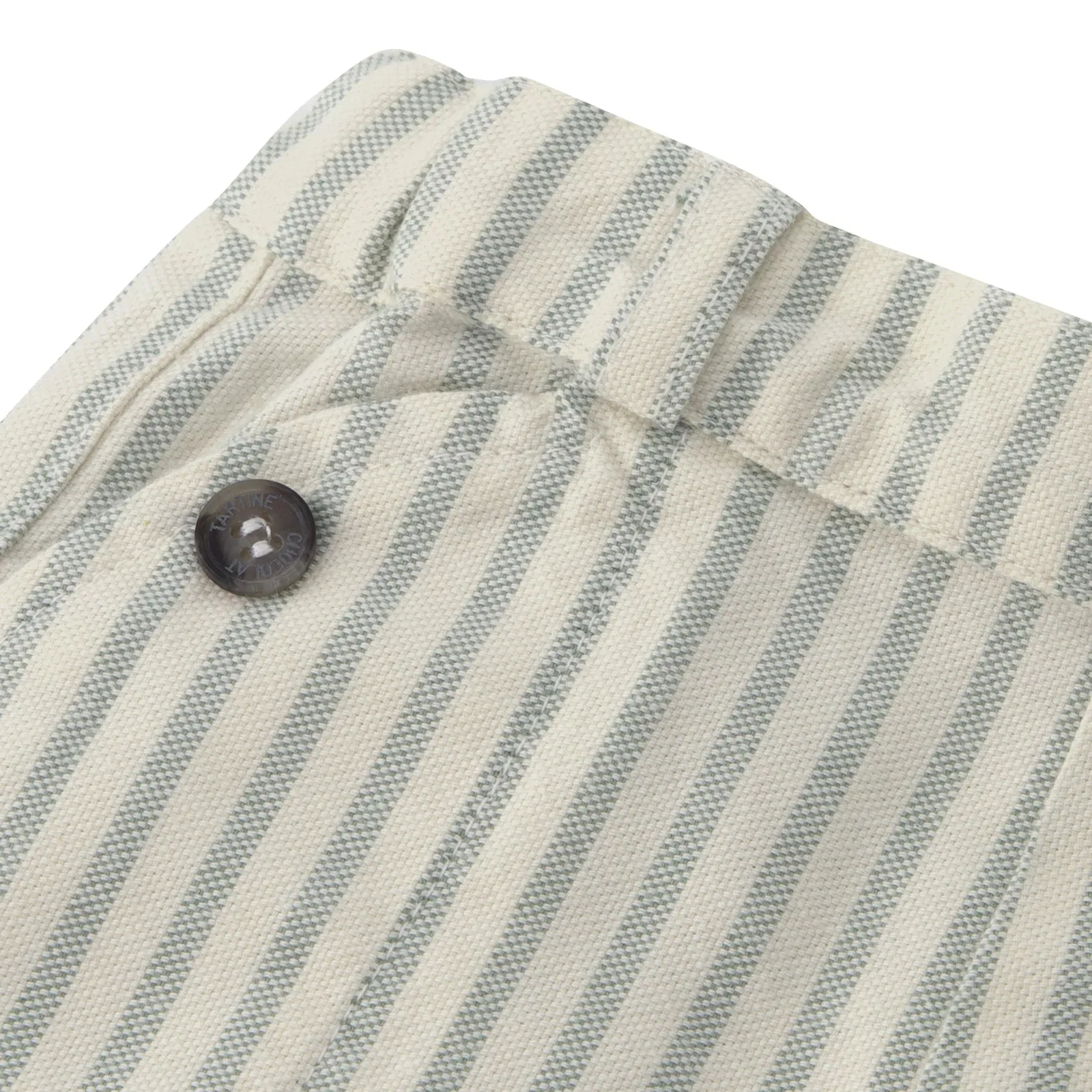 Sea Green Striped Baby Shorts