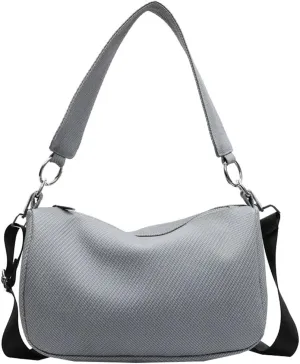 Texture Solid Polyester Shoulder Bag Large Capacity Practical Handbag for Women Tourist Commuter Sling Bags 2025