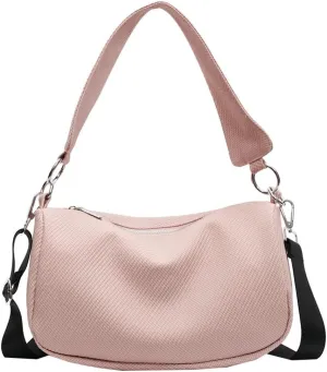 Texture Solid Polyester Shoulder Bag Large Capacity Practical Handbag for Women Tourist Commuter Sling Bags 2025