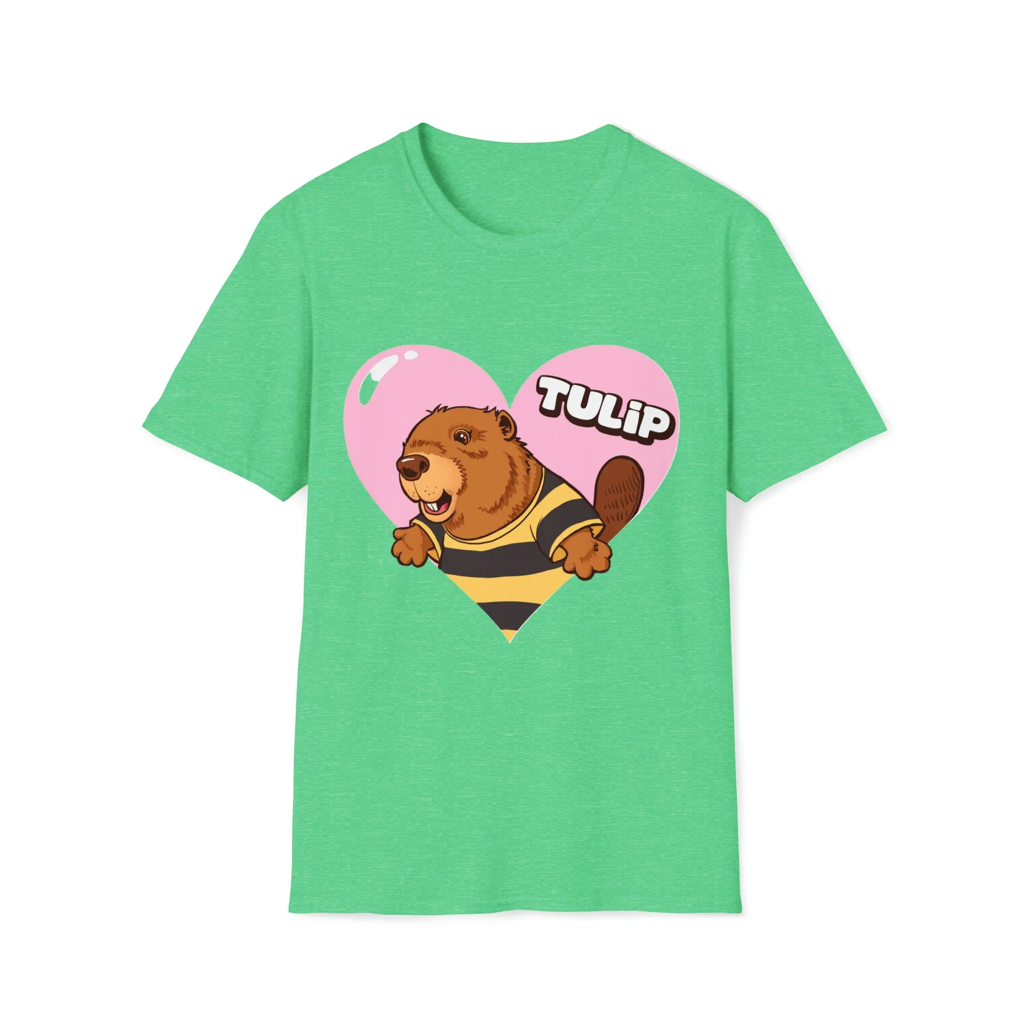 Tulip Beaver Cartoon T-Shirt
